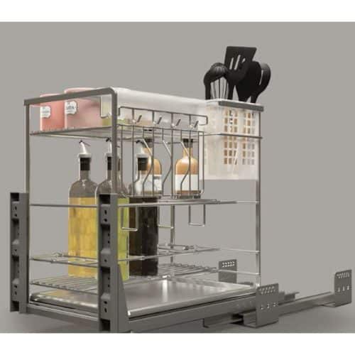 Bộ rổ dao thớt, chai lọ SONATA Cucina 549.20.213 mạ chrome 3 Ảnh thực tế bộ rổ dao thớt, chai lọ SONATA Cucina 549.20.213 mạ chrome