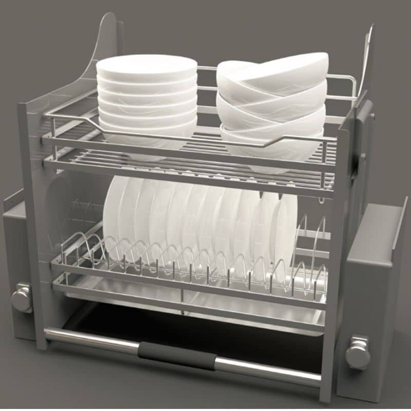 Ảnh thực tế rổ chén đĩa di động lướt dẹt LENTO Cucina 504.76.214 mạ chrome Ảnh thực tế rổ chén đĩa di động lướt dẹt LENTO Cucina 504.76.214 mạ chrome
