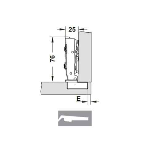 Bản lề giảm chấn Hafele Cucina Legato 334.00.061 3 Kích thước bản lề giảm chấn Hafele Cucina Legato 334.00.061