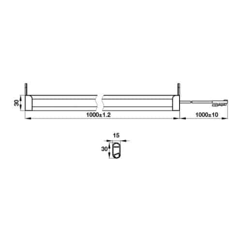 Đèn led thanh cho tủ quần áo cucina Hafele 833.01.409 3 Kích thước đèn led thanh cho tủ quần áo cucina Hafele 833.01.409