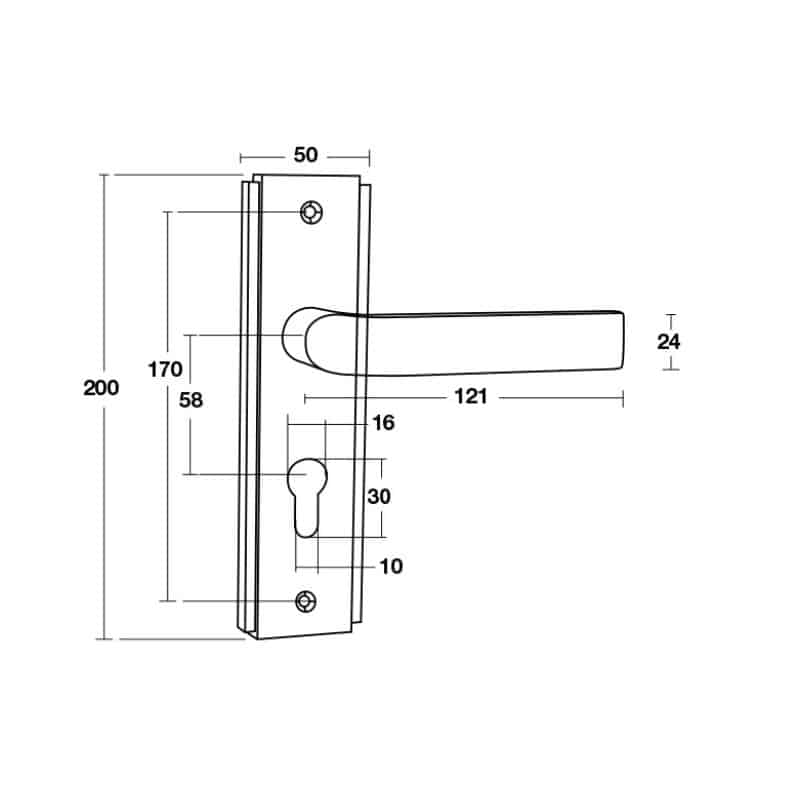 Kích thước tay nắm đế dài Bauma BM055-58 Hafele 905.99.088 Kích thước tay nắm đế dài Bauma BM055-58 Hafele 905.99.088