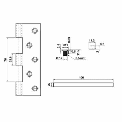 Bản lề lá Bauma 926.20.344 3 Lắp đặt bản lề lá Bauma 926.20.344