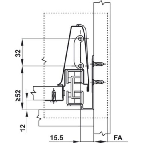 Ray hộp Hafele 552.03.781 Inner Alto âm giảm chấn H84xD300mm trắng mờ 4 Ray hộp Hafele 552.03.785 Inner Alto âm giảm chấn H84xD500mm trắng mờ (2)