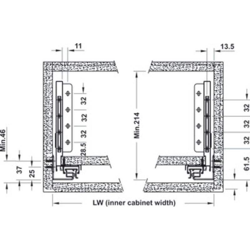 Ray hộp Hafele 552.36.755 Alto-S nhấn mở H170 mm trắng mờ (1) Ray hộp Hafele 552.36.755 Alto-S nhấn mở H170 mm trắng mờ (1)