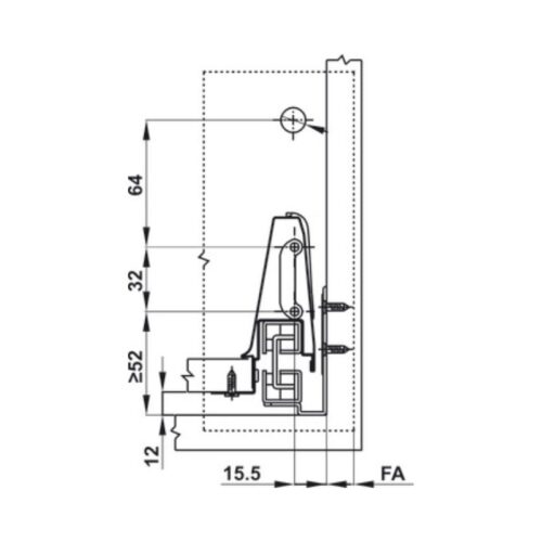 Ray hộp Hafele 552.77.781 Alto màu trắng mờ, H135X300m 7 Thiết kế của Ray hộp Hafele 552.77.781 Alto màu trắng mờ, H135X300m