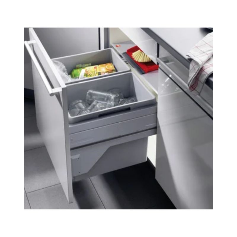 Thùng rác gắn cánh Hafele 502.73.902 2x30L cho tủ 600mm Thùng rác gắn cánh Hafele 502.73.902 2x30L cho tủ 600mm
