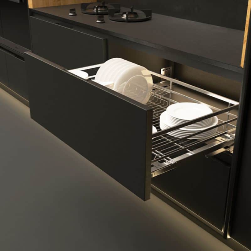Ảnh thực tế bộ rổ bát đĩa Hafele 549.08.011 700mm Ảnh thực tế bộ rổ bát đĩa Hafele 549.08.011 700mm