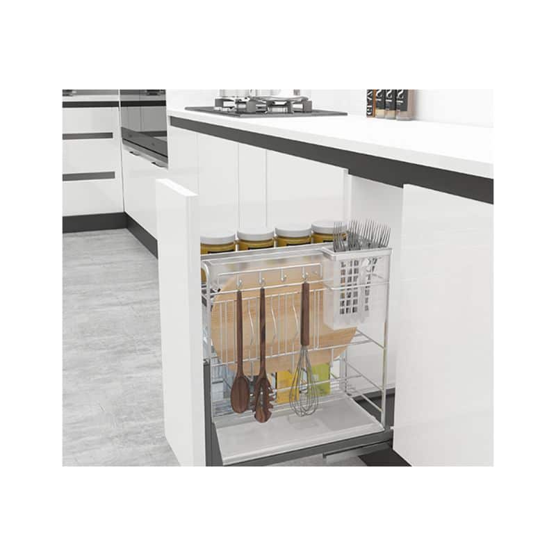 Ảnh thực tế bộ rổ gia vị, dao thớt Hafele Sonata 549.20.020 400mm Ảnh thực tế bộ rổ gia vị, dao thớt Hafele Sonata 549.20.020 400mm
