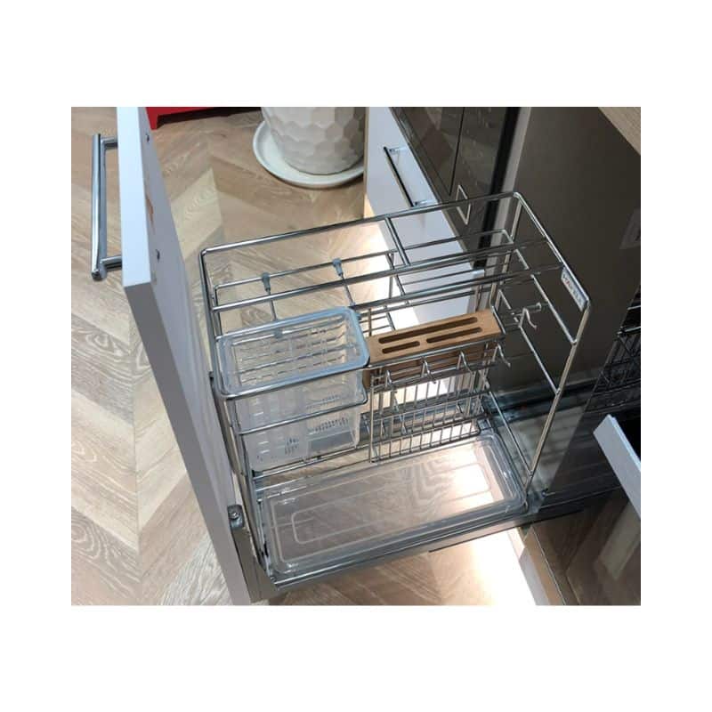 Ảnh thực tế bộ rổ gia vị, dao thớt Hafele Sonata 549.20.020 400mm Ảnh thực tế bộ rổ gia vị, dao thớt Hafele Sonata 549.20.020 400mm