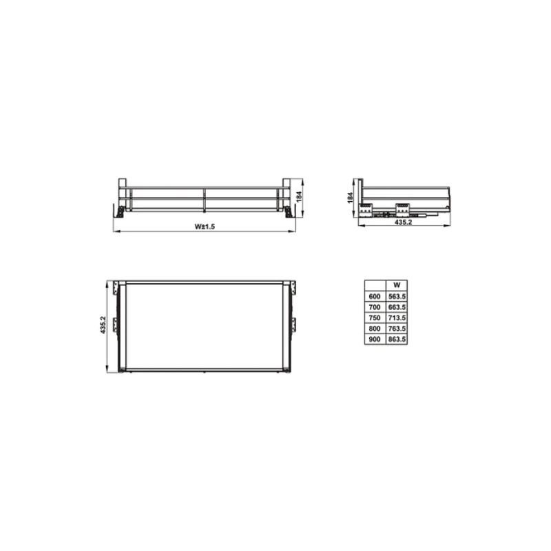 Bộ rổ bát đĩa Hafele Kason Flex 549.08.884 600mm Bộ rổ bát đĩa Hafele Kason Flex 549.08.884 600mm