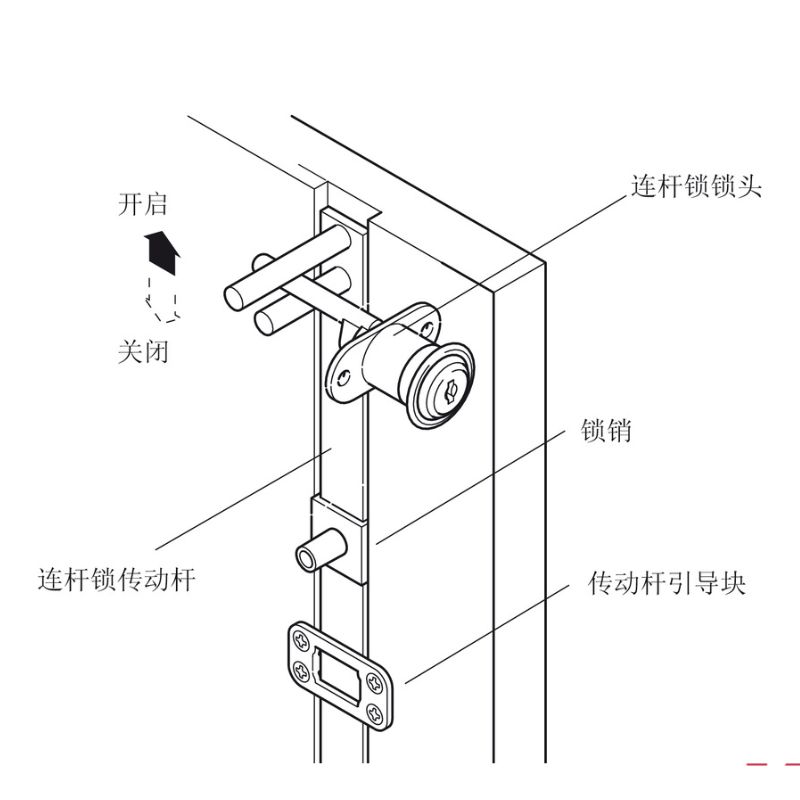 Kích thước khóa trung tâm Econo Hafele 234.99.240 Kích thước khóa trung tâm Econo Hafele 234.99.240
