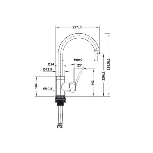 Vòi rửa Hafele 577.56.300 4 Thiết kế của vòi rửa Hafele 577.56.300
