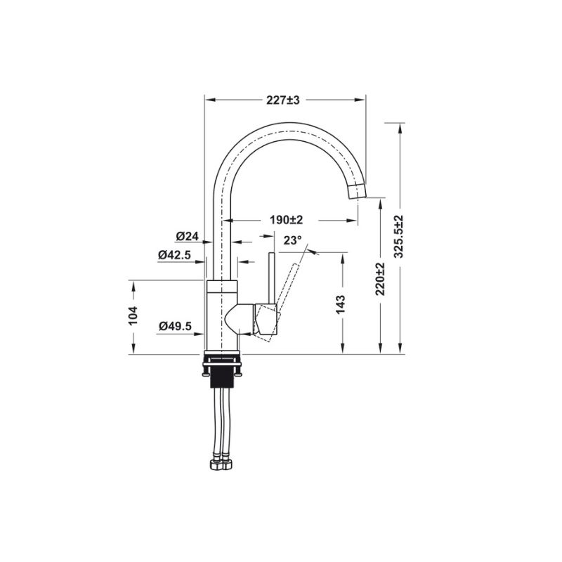 Thiết kế của vòi rửa Hafele 577.56.300 Thiết kế của vòi rửa Hafele 577.56.300