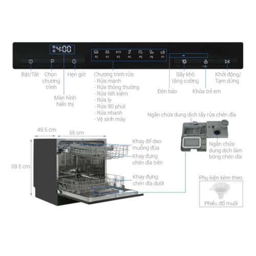 Máy rửa chén mini Hafele HDW-T5531B 538.21.350 8 anh thong so hafele hc hdw t5531b 538 21 350 lap am