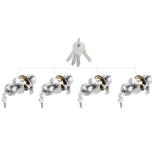 Bộ khóa 4 ổ khóa tròn và chìa chủ Hafele 489.93.253