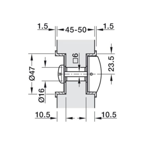 Khóa cửa trượt WC tay nắm âm Hafele 911.27.503 màu xám đen 1 kich thuoc khoa cua truot wc tay nam am hafele 911 27 503 mau xam den