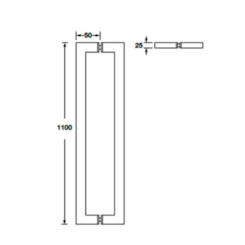 Tay nắm kéo vuông C1075mm Häfele DIY 499.68.039 3 kich thuoc tay nam keo vuong c1075 hafele diy 499 68 039