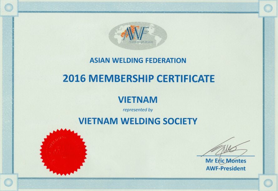 Giấy chứng nhận của AWF dành cho VWS
