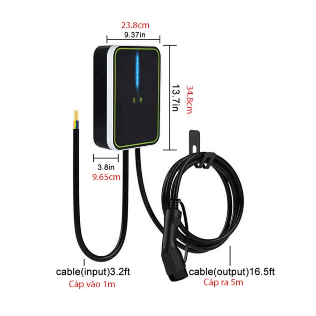 Trạm sạc xe ô tô điện treo tường tại nhà 22kW 32A, điện đầu vào 3 pha 380V AC, súng sạc chuẩn SAE J1772&IEC 61851&GBT 20234 3 Trạm sạc xe ô tô điện treo tường tại nhà 22kW 32A, điện đầu vào 3 pha 380V AC, súng sạc chuẩn SAE J1772&IEC 61851&GBT 20234 - Ảnh 3
