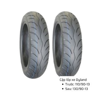 Lốp xe Dyland trước 110/90-13 không săm Veloce - Đài Loan 13 cap lop xe dyland truoc sau veloce