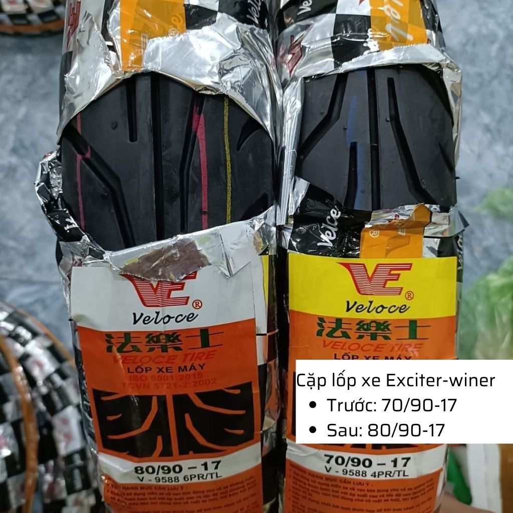 Lốp xe Winner, Exciter trước 70/90-17 không săm Veloce - Đài Loan 6 Lốp xe Winner, Exciter trước 70/90-17 không săm Veloce - Đài Loan - Ảnh 6