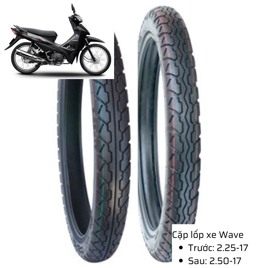 Lốp xe Wave sau 2.50-17 có săm nhãn hiệu Veloce, Đài Loan 2 Lốp xe Wave sau 2.50-17 có săm nhãn hiệu Veloce, Đài Loan - Ảnh 2