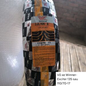 Lốp xe Winner, Exciter sau 110/70-17 tốc độ cao không săm Veloce - Đài Loan