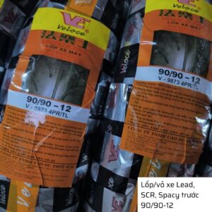 Lốp xe Lead, Attila, Spacy trước 90/90-12 không săm Veloce - Đài Loan 11 vo xe lead truoc 90.90 12 1