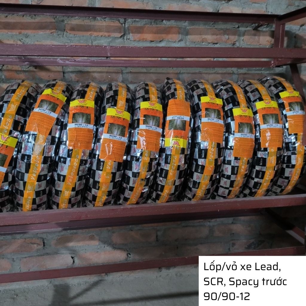 Lốp xe Lead, Attila, Spacy trước 90/90-12 không săm Veloce - Đài Loan 7 Lốp xe Lead, Attila, Spacy trước 90/90-12 không săm Veloce - Đài Loan - Ảnh 7