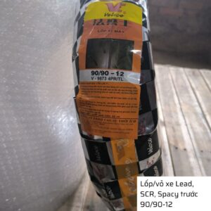 Lốp xe Lead, Attila, Spacy trước 90/90-12 không săm Veloce - Đài Loan 10 vo xe lead truoc 90.90 12