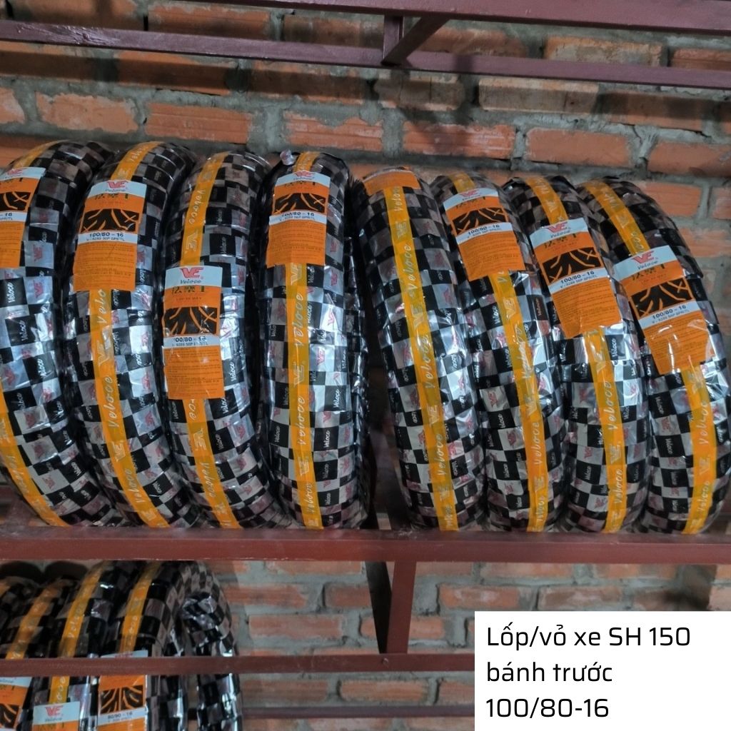 Lốp xe SH 150 trước 100/80-16 không săm Veloce - Đài Loan 17 vo xe sh150 truoc 100.80 16 1