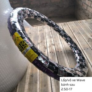 Lốp xe Wave sau 2.50-17 có săm nhãn hiệu Veloce, Đài Loan 12 vo xe wave sau 2.50 17