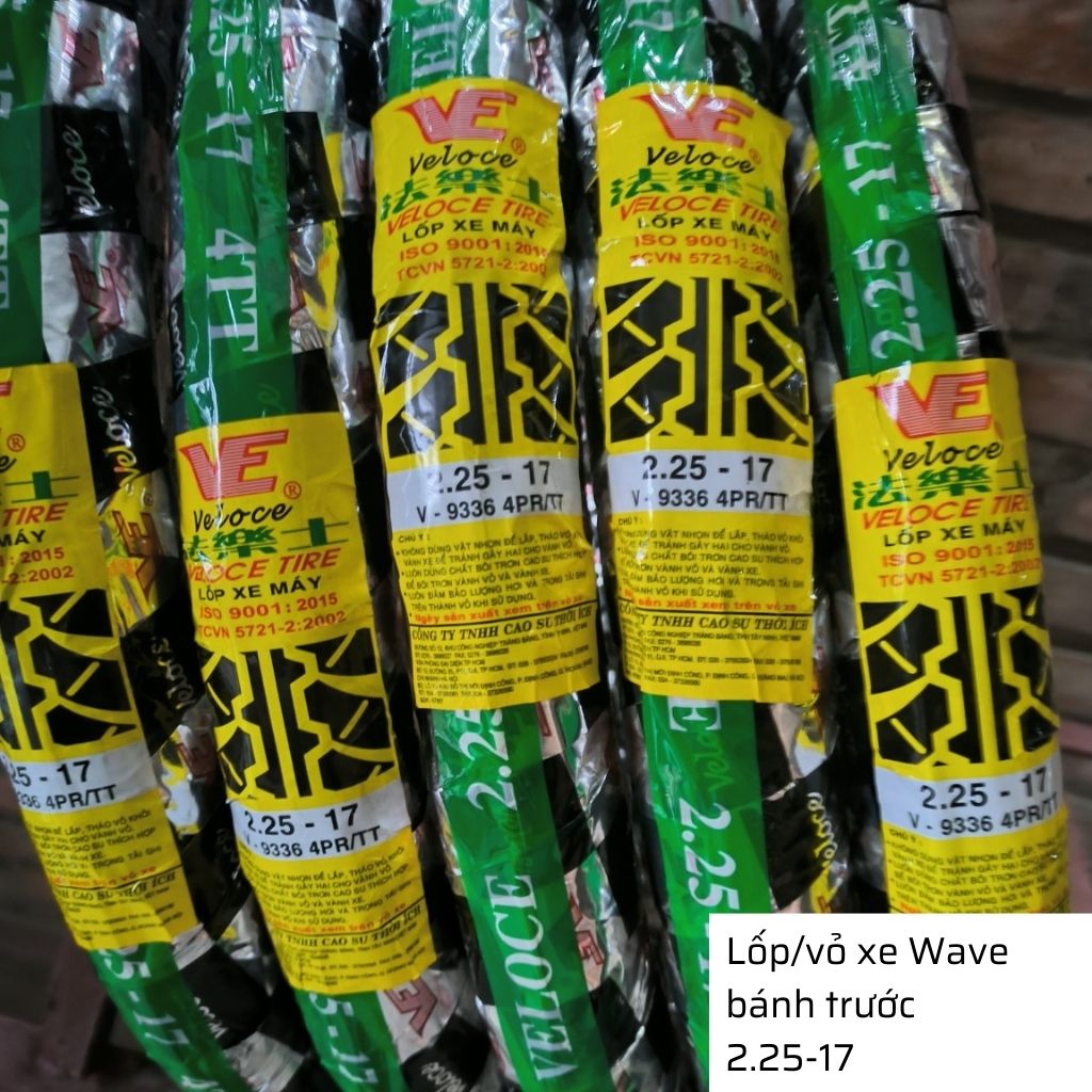 Lốp xe Wave trước 2.25-17 có săm nhãn hiệu Veloce, Đài Loan 5 Lốp xe Wave trước 2.25-17 có săm nhãn hiệu Veloce, Đài Loan - Ảnh 5