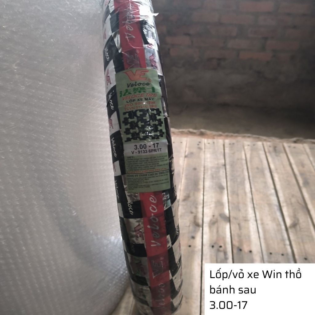 Lốp xe Win thồ sau 3.00-17 có săm Veloce - Đài Loan 2 Lốp xe Win thồ sau 3.00-17 có săm Veloce - Đài Loan - Ảnh 2