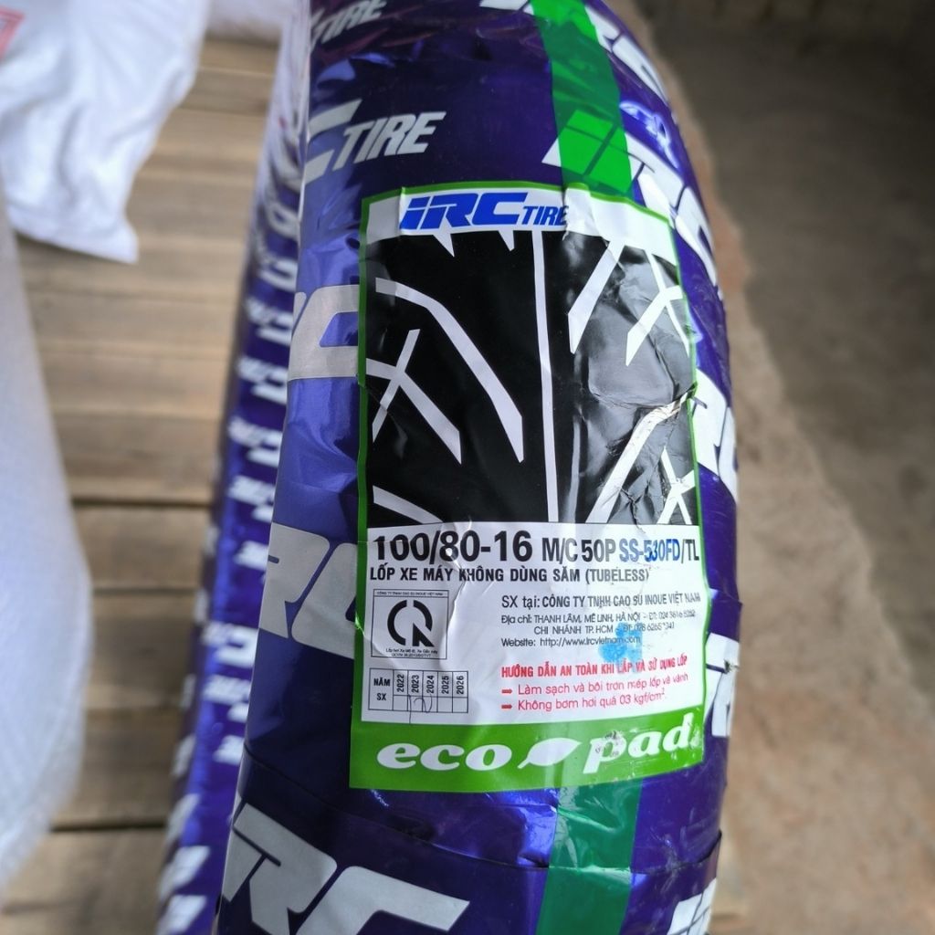 Lốp IRC xe SH 150 không săm bánh sau 120/80-16 26 lop irc khong sam xe sh150 truoc 3 1