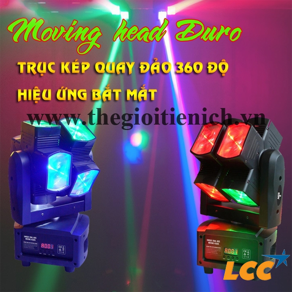 Đèn Moving Head Duro trục kép quay đảo 2 chiều