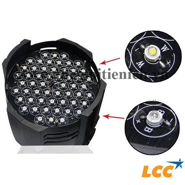 Đèn par led 54x3W-RGBW