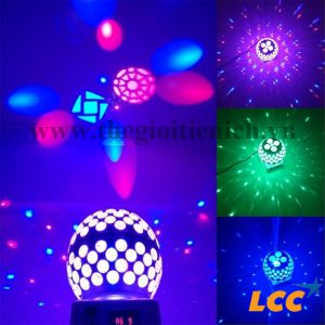 Đèn cầu nấm tròn laser+led