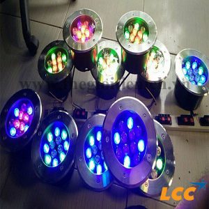 Đèn âm đất 12w đổi màu