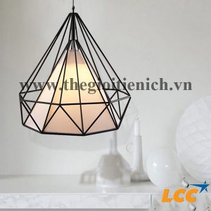 Đèn thả kim cương khung sắt