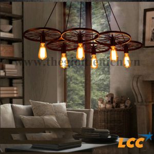 Đèn thả sắt nghệ thuật LCC-001/6