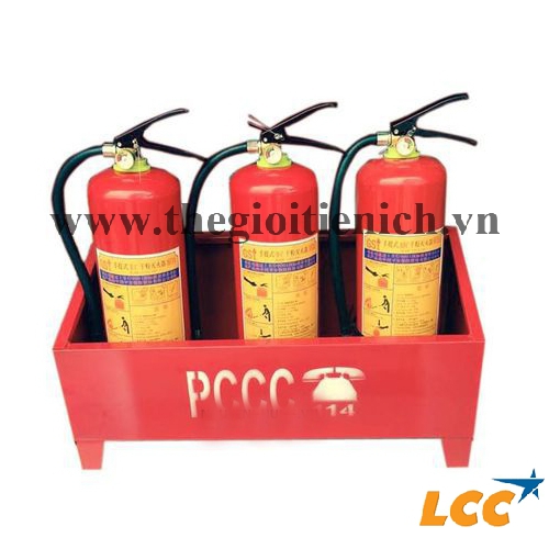 Kệ để 3 bình chữa cháy 60x25x25 cm