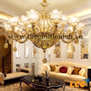 Đèn chùm trang trí pha lê LCC200 hiện đại 15 tay