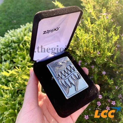 Bật lửa zippo rồng trắng nhập khẩu