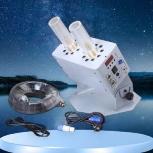 Sân khấu hiệu ứng đặc biệt doube ống led co2 phản lực pháo 18x3w rgb 3 trong 1 đèn led dmx co2 máy bay phản lực máy thân trắng cho sân khấu đám cưới