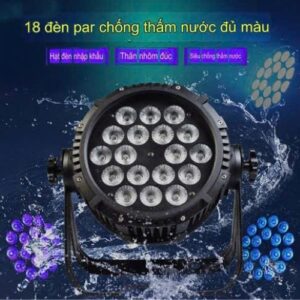 Đèn par led 18 bóng x 12w ngoài trời, Đèn par led 18 bóng x 12w chống nước lccvn