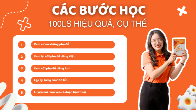 Phương pháp học ngoại ngữ 100LS: Cách luyện nghe nói tiếng Anh giúp bạn phản xạ như người bản xứ 2 Các bước học 100LS hiệu quả