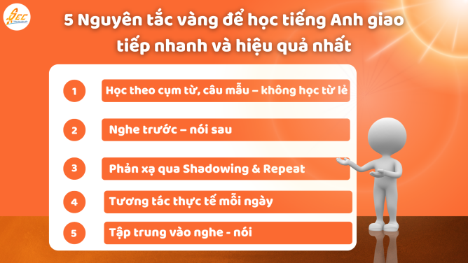 5 nguyên tắc vàng để học Tiếng Anh giáo tiếp nhanh và hiệu quả nhất