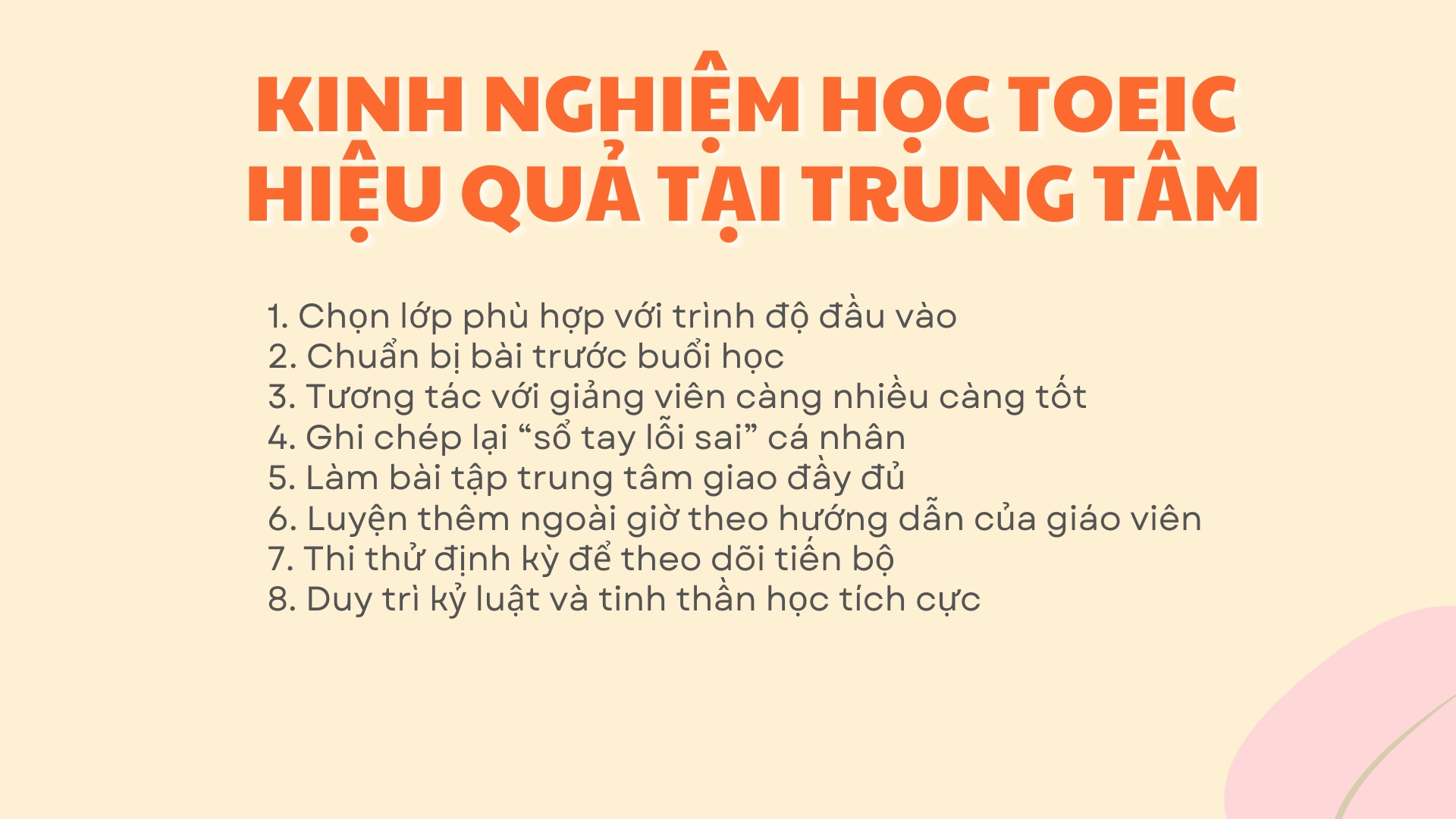 1 số trung tâm luyện thi TOEIC tốt ở Việt Nam