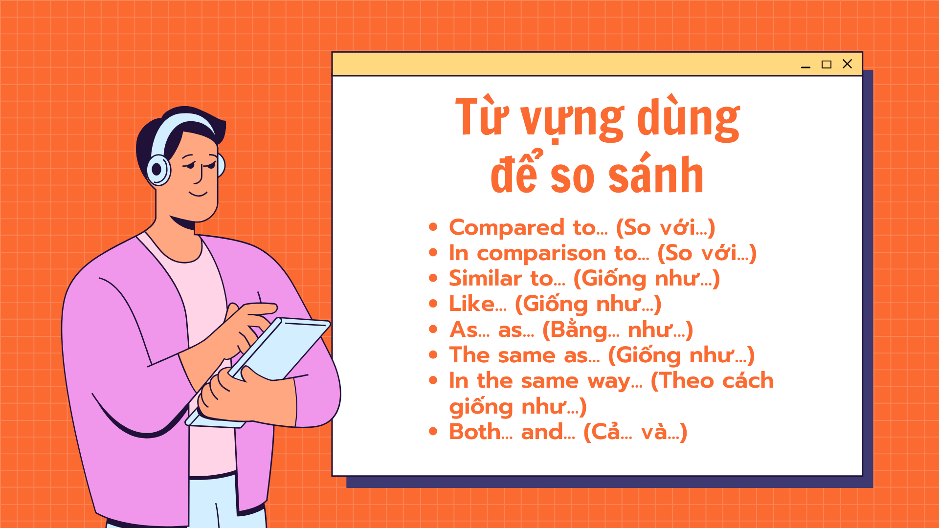 Tổng hợp từ vựng dùng để so sánh, đối chiếu và phân tích trong tiếng Anh 71 34